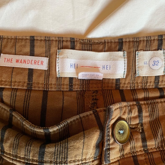 Anthropologie Hei Hei The Wanderer Striped Cargo Utility Pants Size 32 - Picture 13 of 14